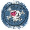Thermocollant TETE DE MORT JEANS 5 x 5 cm