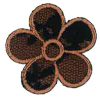Thermocollant fleur dentelle marron