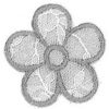 Thermocollant fleur dentelle GRISE