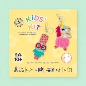 Kit porte-clés au point de croix pour enfants Flip & Flap