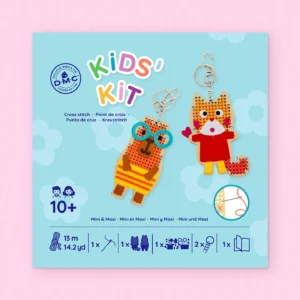 Kit porte-clés au point de croix pour enfants Mini & Maxi